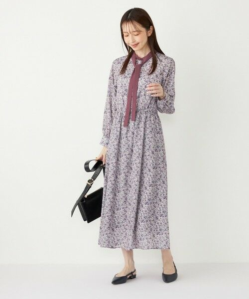 SHIPS / シップス ロング・マキシ丈ワンピース | SHIPS Colors:〈手洗い可能〉MULHOUSE ボウタイ ワンピース◇ | 詳細24
