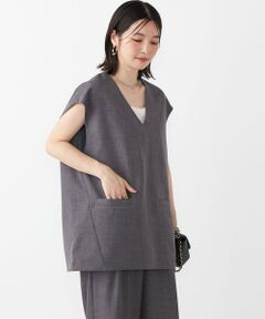 SHIPS / シップス ベスト | SHIPS Colors:〈手洗い可能〉ウーステッドライク Vネック ベスト(セットアップ対応可能)