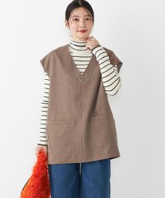 SHIPS / シップス ベスト | SHIPS Colors:〈手洗い可能〉ウーステッドライク Vネック ベスト(セットアップ対応可能)