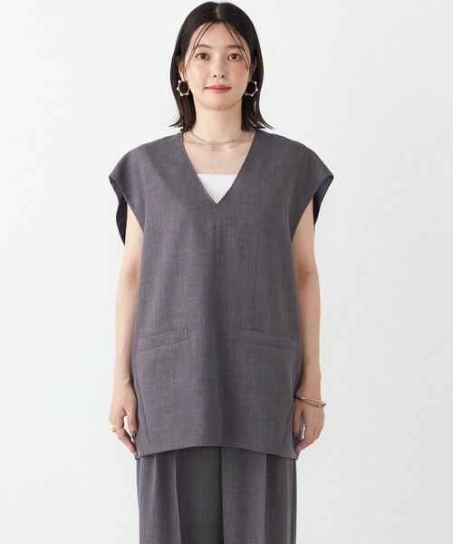 SHIPS / シップス ベスト | SHIPS Colors:〈手洗い可能〉ウーステッドライク Vネック ベスト(セットアップ対応可能) | 詳細10