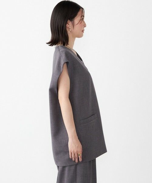 SHIPS / シップス ベスト | SHIPS Colors:〈手洗い可能〉ウーステッドライク Vネック ベスト(セットアップ対応可能) | 詳細13