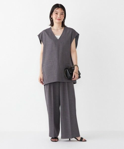 SHIPS / シップス ベスト | SHIPS Colors:〈手洗い可能〉ウーステッドライク Vネック ベスト(セットアップ対応可能) | 詳細14