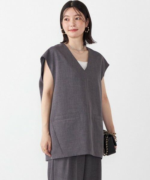 SHIPS / シップス ベスト | SHIPS Colors:〈手洗い可能〉ウーステッドライク Vネック ベスト(セットアップ対応可能) | 詳細16