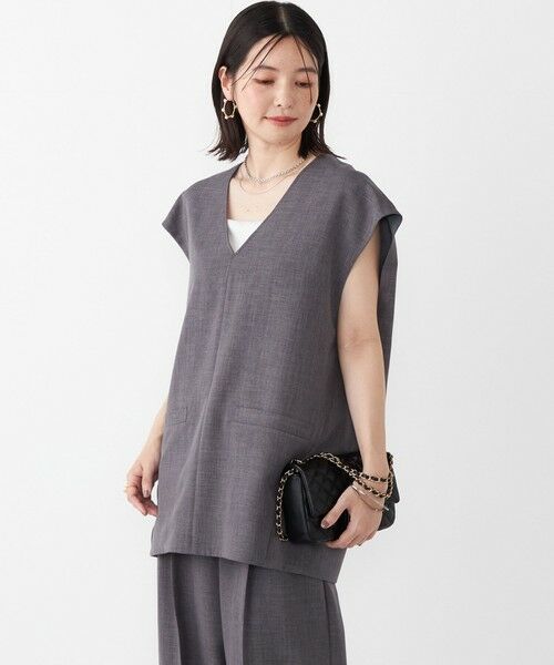 SHIPS / シップス ベスト | SHIPS Colors:〈手洗い可能〉ウーステッドライク Vネック ベスト(セットアップ対応可能) | 詳細17