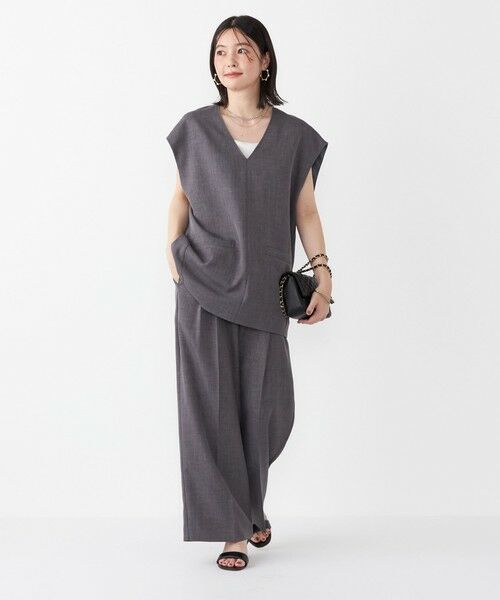 SHIPS / シップス ベスト | SHIPS Colors:〈手洗い可能〉ウーステッドライク Vネック ベスト(セットアップ対応可能) | 詳細18