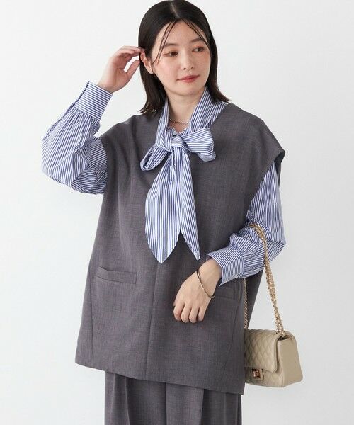 SHIPS / シップス ベスト | SHIPS Colors:〈手洗い可能〉ウーステッドライク Vネック ベスト(セットアップ対応可能) | 詳細22