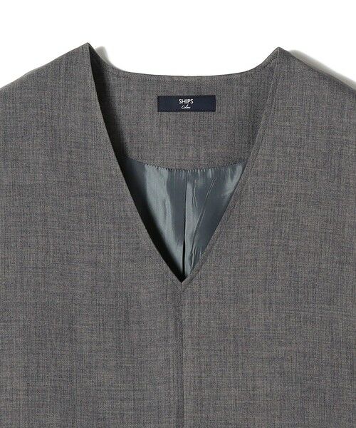 SHIPS / シップス ベスト | SHIPS Colors:〈手洗い可能〉ウーステッドライク Vネック ベスト(セットアップ対応可能) | 詳細5