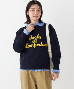 SHIPS / シップス ニット・セーター | SHIPS Colors:〈手洗い可能〉スウェット ライク サガラ ロゴ ニット◇