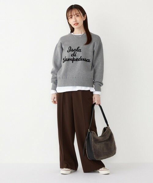 SHIPS / シップス ニット・セーター | SHIPS Colors:〈手洗い可能〉スウェット ライク サガラ ロゴ ニット◇ | 詳細8