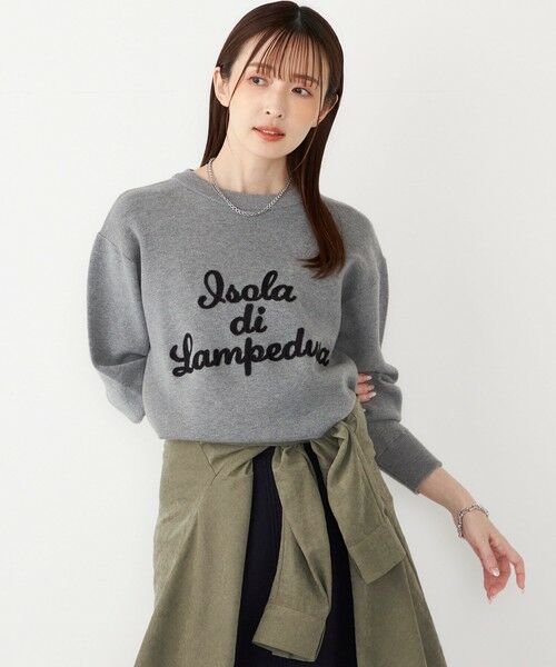 SHIPS / シップス ニット・セーター | SHIPS Colors:〈手洗い可能〉スウェット ライク サガラ ロゴ ニット◇ | 詳細9