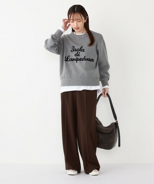 SHIPS / シップス ニット・セーター | SHIPS Colors:〈手洗い可能〉スウェット ライク サガラ ロゴ ニット◇ | 詳細13