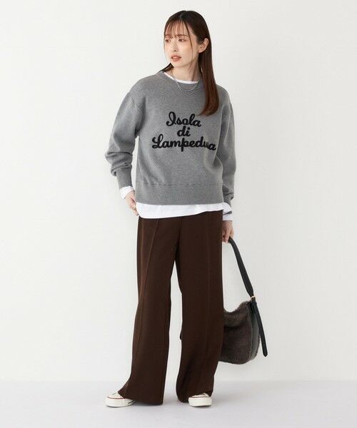 SHIPS / シップス ニット・セーター | SHIPS Colors:〈手洗い可能〉スウェット ライク サガラ ロゴ ニット◇ | 詳細14