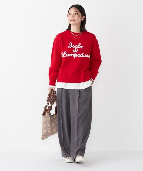 SHIPS / シップス ニット・セーター | SHIPS Colors:〈手洗い可能〉スウェット ライク サガラ ロゴ ニット◇ | 詳細23