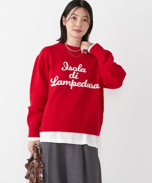 SHIPS / シップス ニット・セーター | SHIPS Colors:〈手洗い可能〉スウェット ライク サガラ ロゴ ニット◇ | 詳細24