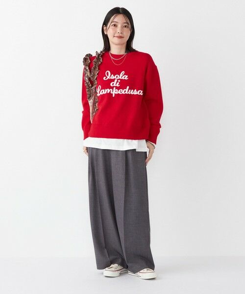 SHIPS / シップス ニット・セーター | SHIPS Colors:〈手洗い可能〉スウェット ライク サガラ ロゴ ニット◇ | 詳細25