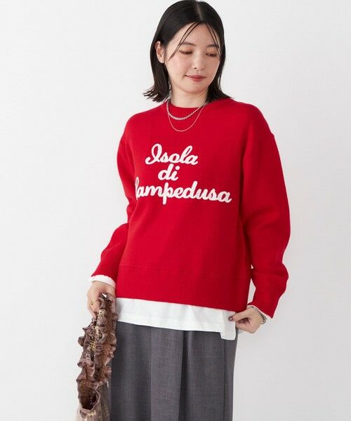 SHIPS / シップス ニット・セーター | SHIPS Colors:〈手洗い可能〉スウェット ライク サガラ ロゴ ニット◇ | 詳細27