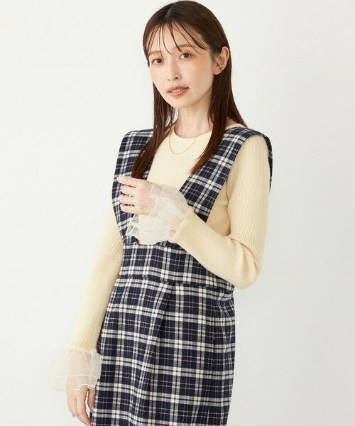 SHIPS / シップス ニット・セーター | SHIPS Colors:〈手洗い可能〉チュール スリーブ リブ ニット◇ | 詳細8