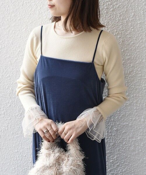 SHIPS / シップス ニット・セーター | SHIPS Colors:〈手洗い可能〉チュール スリーブ リブ ニット◇ | 詳細12