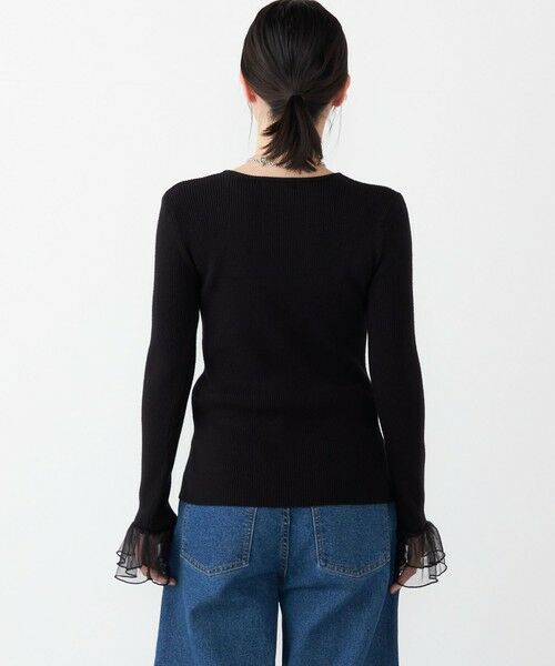 SHIPS / シップス ニット・セーター | SHIPS Colors:〈手洗い可能〉チュール スリーブ リブ ニット◇ | 詳細22