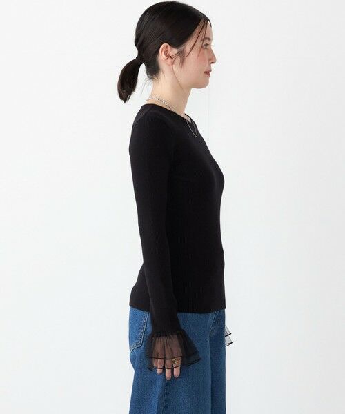 SHIPS / シップス ニット・セーター | SHIPS Colors:〈手洗い可能〉チュール スリーブ リブ ニット◇ | 詳細23