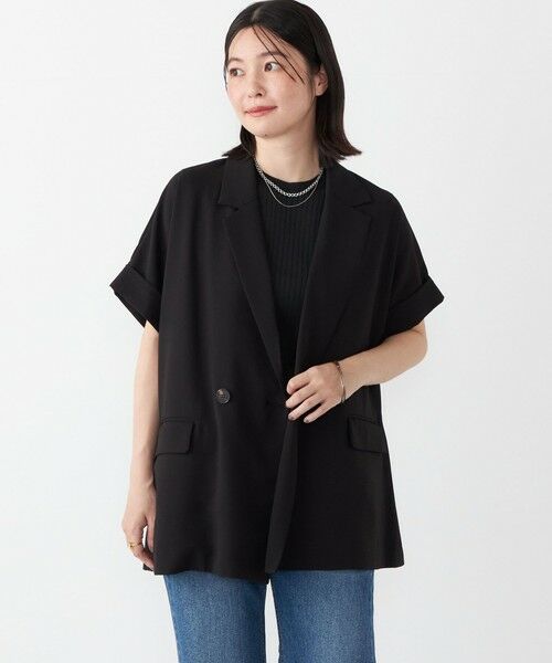 SHIPS / シップス テーラードジャケット | SHIPS Colors:〈手洗い可能〉クリスピー ショートスリーブ ジャケット | 詳細4