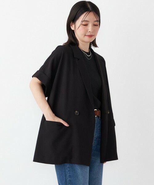 SHIPS / シップス テーラードジャケット | SHIPS Colors:〈手洗い可能〉クリスピー ショートスリーブ ジャケット | 詳細6