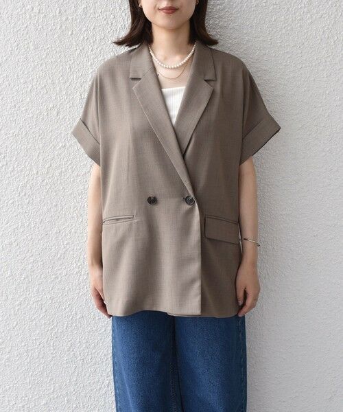 SHIPS / シップス テーラードジャケット | SHIPS Colors:〈手洗い可能〉クリスピー ショートスリーブ ジャケット | 詳細19