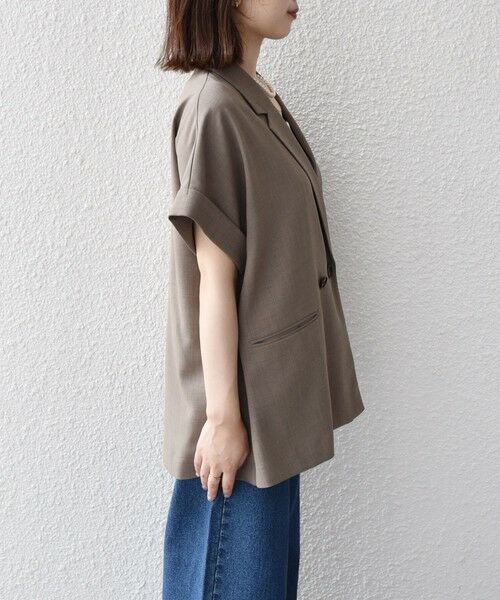 SHIPS / シップス テーラードジャケット | SHIPS Colors:〈手洗い可能〉クリスピー ショートスリーブ ジャケット | 詳細22