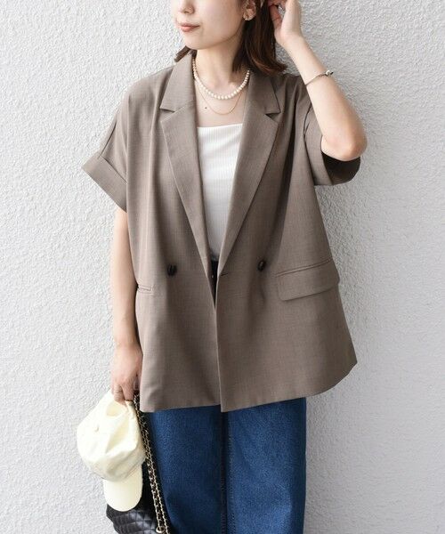 SHIPS / シップス テーラードジャケット | SHIPS Colors:〈手洗い可能〉クリスピー ショートスリーブ ジャケット | 詳細26