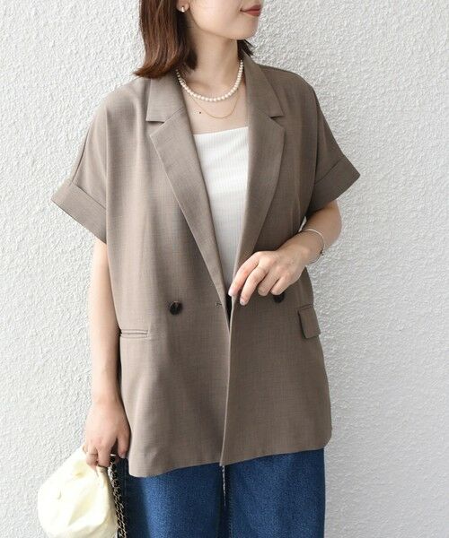 SHIPS / シップス テーラードジャケット | SHIPS Colors:〈手洗い可能〉クリスピー ショートスリーブ ジャケット | 詳細27