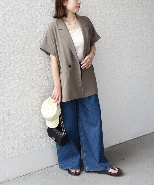 SHIPS / シップス テーラードジャケット | SHIPS Colors:〈手洗い可能〉クリスピー ショートスリーブ ジャケット | 詳細28