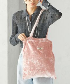 SHIPS / シップス トートバッグ | 【SHIPS別注/PINK RIBBONチャリティー】Uhr: ポリエステル ベロア トート バッグ