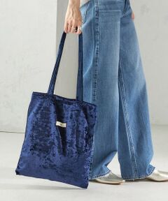 SHIPS / シップス トートバッグ | 【SHIPS別注/PINK RIBBONチャリティー】Uhr: ポリエステル ベロア トート バッグ