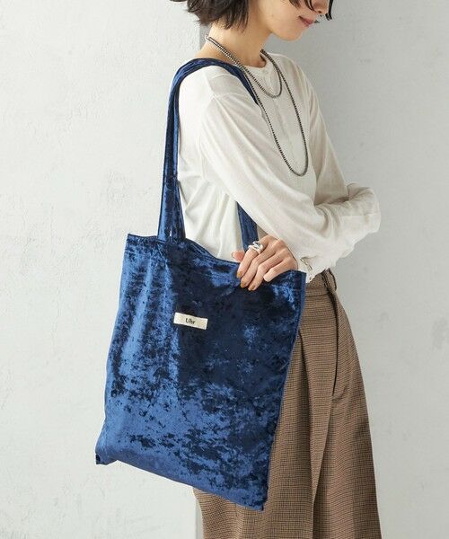 SHIPS / シップス トートバッグ | 【SHIPS別注/PINK RIBBONチャリティー】Uhr: ポリエステル ベロア トート バッグ | 詳細12