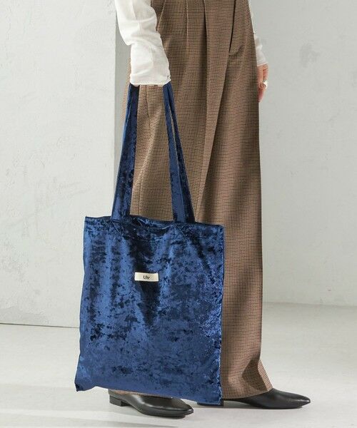 SHIPS / シップス トートバッグ | 【SHIPS別注/PINK RIBBONチャリティー】Uhr: ポリエステル ベロア トート バッグ | 詳細13