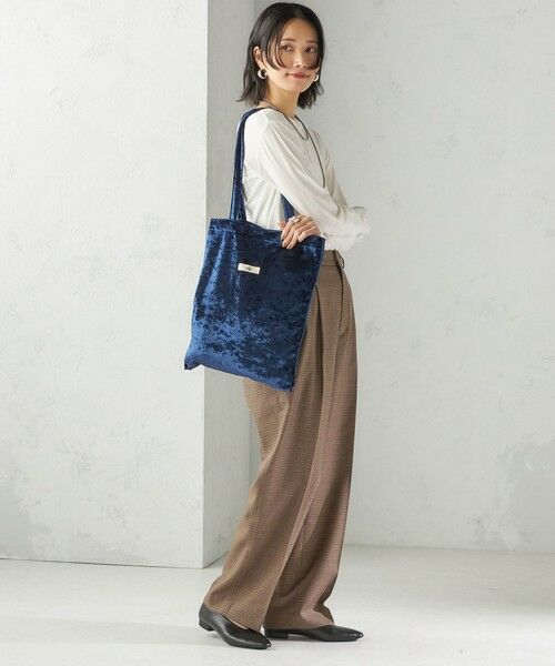 SHIPS / シップス トートバッグ | 【SHIPS別注/PINK RIBBONチャリティー】Uhr: ポリエステル ベロア トート バッグ | 詳細14