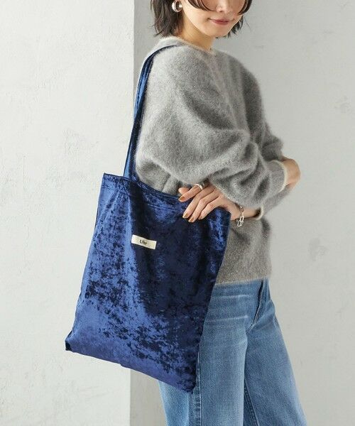 SHIPS / シップス トートバッグ | 【SHIPS別注/PINK RIBBONチャリティー】Uhr: ポリエステル ベロア トート バッグ | 詳細15