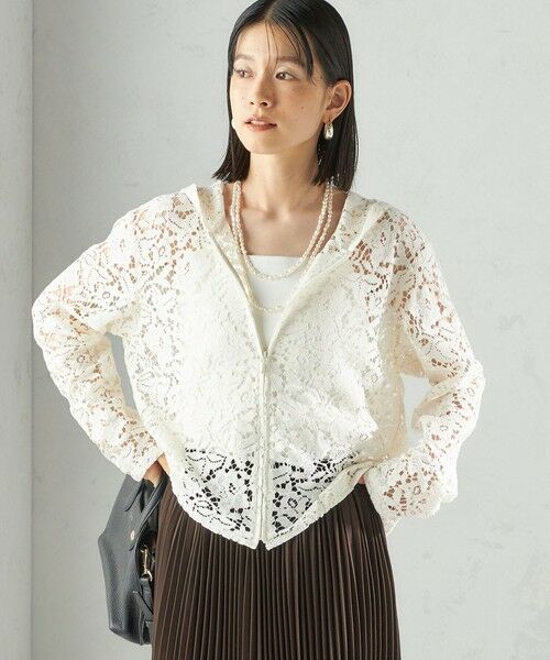 SHIPS / シップス パーカー | 〈手洗い可能〉レース ジップアップ パーカ | 詳細12