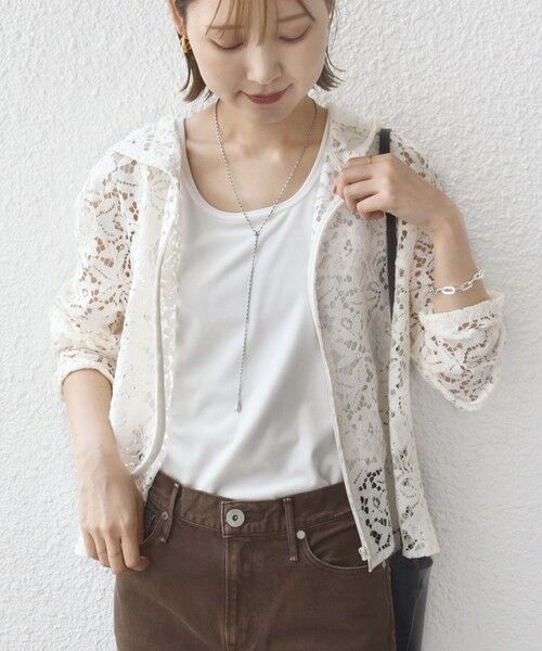 SHIPS / シップス パーカー | 〈手洗い可能〉レース ジップアップ パーカ | 詳細25