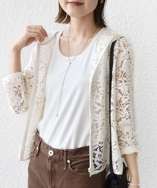 SHIPS / シップス パーカー | 〈手洗い可能〉レース ジップアップ パーカ | 詳細26