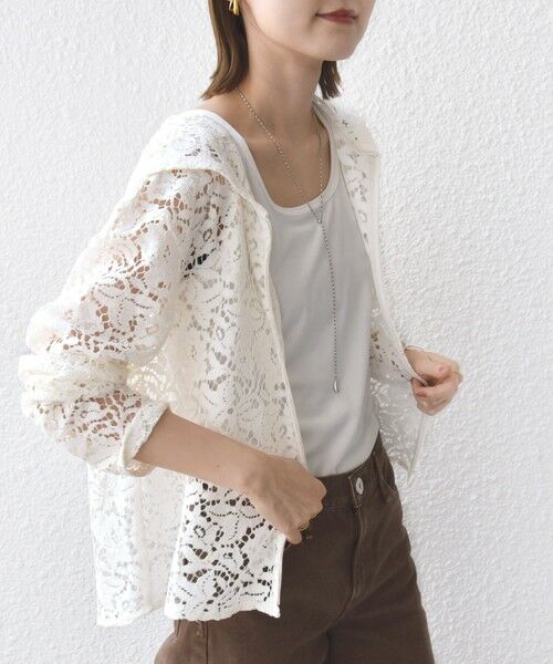 SHIPS / シップス パーカー | 〈手洗い可能〉レース ジップアップ パーカ | 詳細28