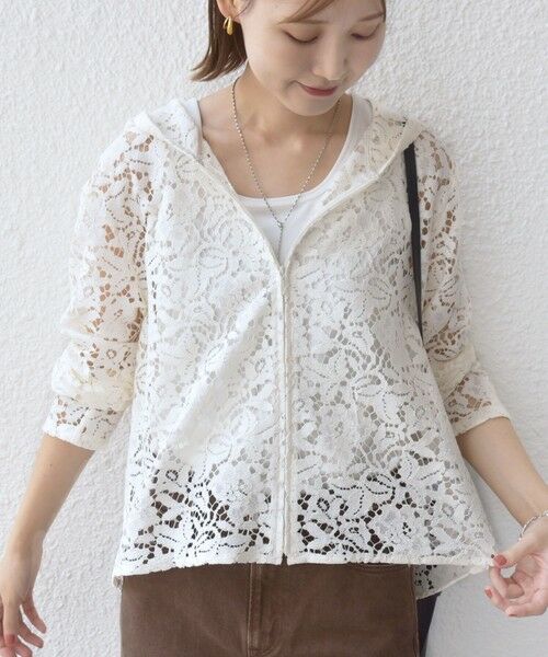 SHIPS / シップス パーカー | 〈手洗い可能〉レース ジップアップ パーカ | 詳細30