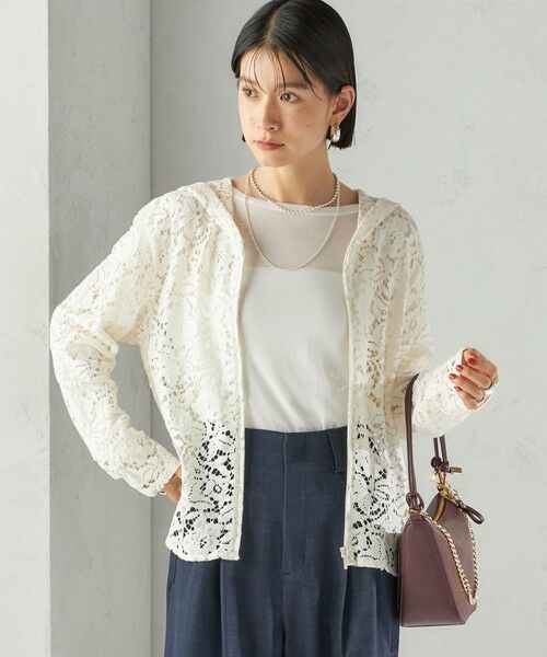 SHIPS / シップス パーカー | 〈手洗い可能〉レース ジップアップ パーカ | 詳細8