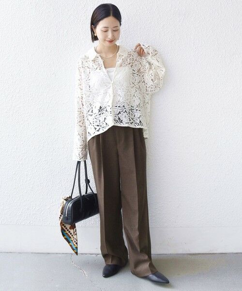 SHIPS / シップス シャツ・ブラウス | 〈手洗い可能〉レース シャツ 羽織 | 詳細14