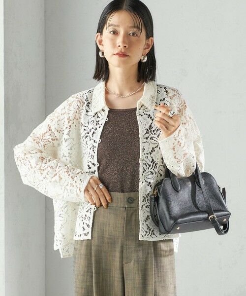 SHIPS / シップス シャツ・ブラウス | 〈手洗い可能〉レース シャツ 羽織 | 詳細4