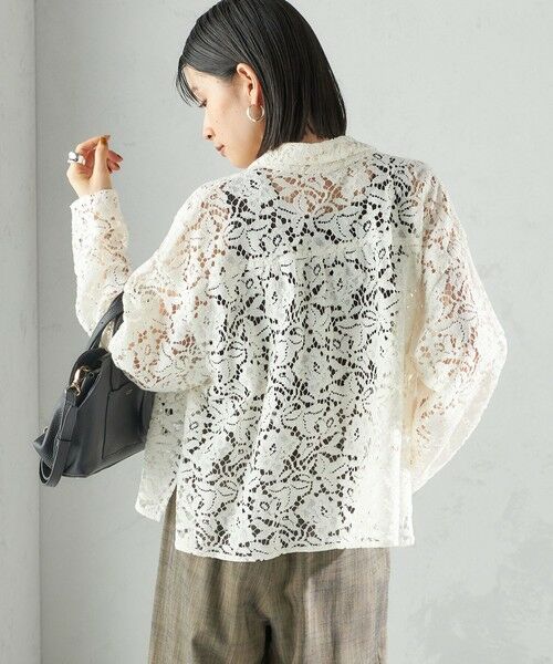 SHIPS / シップス シャツ・ブラウス | 〈手洗い可能〉レース シャツ 羽織 | 詳細5