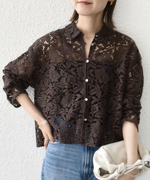 SHIPS / シップス シャツ・ブラウス | 〈手洗い可能〉レース シャツ 羽織 | 詳細26