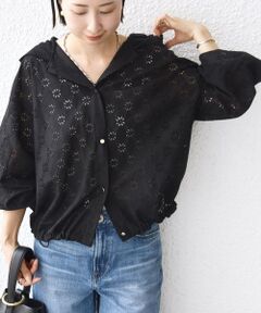 SHIPS / シップス シャツ・ブラウス | 【WEB限定】〈手洗い可能〉レース フード シャツ 羽織