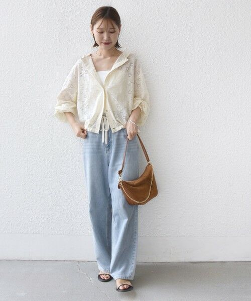 SHIPS / シップス シャツ・ブラウス | 【WEB限定】〈手洗い可能〉レース フード シャツ 羽織 | 詳細1