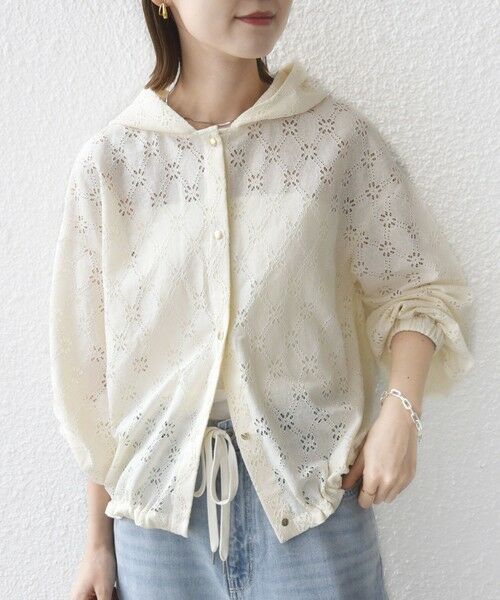 SHIPS / シップス シャツ・ブラウス | 【WEB限定】〈手洗い可能〉レース フード シャツ 羽織 | 詳細11
